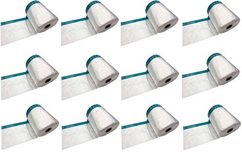 Profi Masker Tape mit Gewebeband 140cm Folie x 20m | UV-beständig | Abdeckfolie, Folien-Masker mit Steinband, Kombi Mask Tape, Folie mit Klebeband (12)