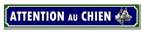 Autocollant.fr Panneau Attention au Chien Malinois