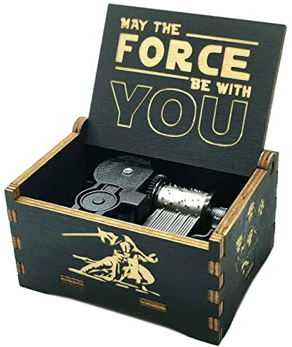 Caja de música Y&S de Star Wars en madera grabada con manivela manual. Caja de música Winter is Coming para regalo infantil, madera, Star Wars