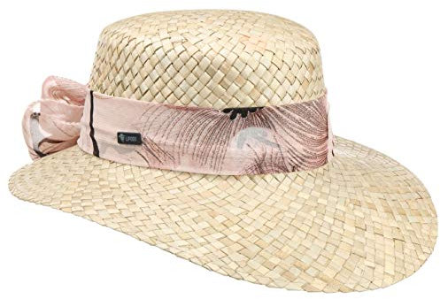 Lipodo Chapeau en Paille Malima Femme - Made in Italy de Soleil d'été Plage Été Printemps-été - Taille Unique Rose