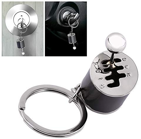 HEEPDD Porte Cles Porte-clés de Voiture, Porte Clefs Keychain de Voiture Pendentif en Forme d'allongement Noel (4.05 x 1.61 x 0.8inch)(Noir)