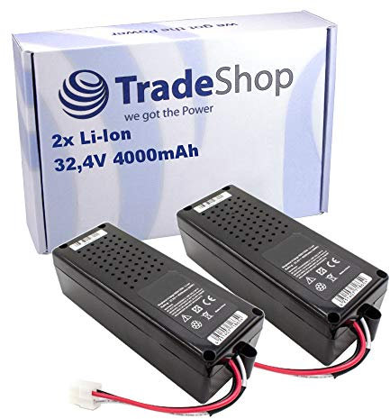 2X Hochleistungs Li-Ion Akku für Bosch Indego ersetzt 3 600 HA2 303, 3 600 HA2 304, 51-1531, F 016 104 299, F 016 L67 804/32,4V 4000mAh