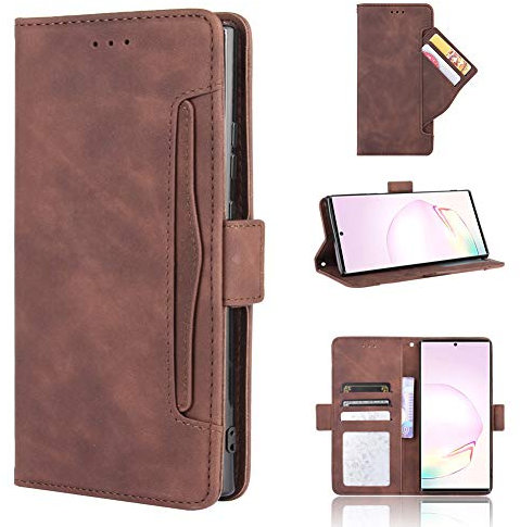 Baifu Lederhülle für Blackview A60 Pro Hülle, Flip Case Schutzhülle Handy mit Kartenfach Stand und Magnet Funktion als Brieftasche, Tasche Cover Etui Handyhülle für Blackview A60 Pro, Brown