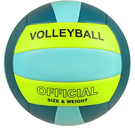 PECOGO Volleyball Size 5 PU Leather Soft Indoor Outdoor Volleyballs Sports Training Game Play Ball for Beginner, Teenager, Adult, 8.2