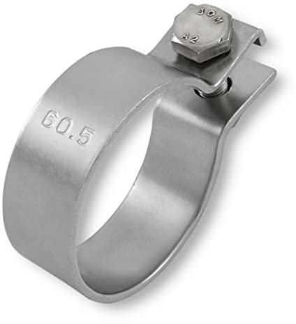 DIN Schelle Edelstahl Massive Klemme Rohrschellen von 30,2-124,5 mm (60,5mm - 2,38)