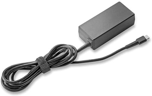 HP Alimentatore CA USB-C da 45 W, Compatibile con Notebook e Tablet HP dotati di porta USB-C, Jack CA da 4,5 mm, Nero
