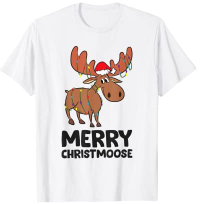 Merry Christmoose Weihnachtsmütze Elch T-Shirt