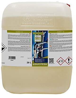 Sucitesa AQUAPROT 501 Desincrustante de circuitos y tuberías en garrafa de 20 litros. Elimina incrustaciones de cal y óxido de circuitos y tuberías