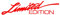 iSpchen Autoaufkleber 5 Stück Buchstaben Limited Edition Racing Sticker Car Styling Auto Fenster Karosserie Aufkleber Auto Dekoration aufkleber für Auto Motorrad Helm Skateboard Sticker Set,Rot
