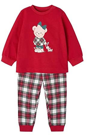 Mayoral Pyjama mit Tasche für Baby - Mädchen Karos 12 Monate (80cm)