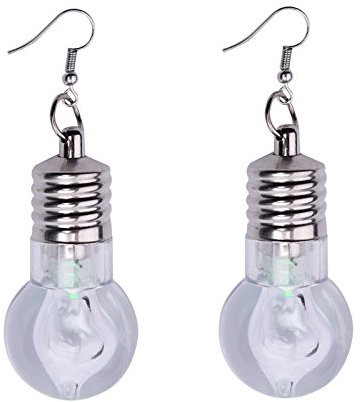 Glühbirne Haken LED-Modeohr Ohrschmuck blinkend 1paar hochwertige Damenschmuckschmuck Taube Ohrringe (A, One Size)