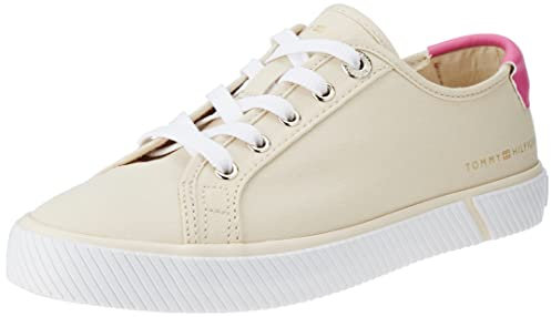 Tommy Hilfiger Mujer Sneaker vulcanizada Essential Zapatillas, Beige (Sugarcane), 36 EU