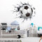 LEZED 3D Wandtattoo Fußball Selbstklebend Abnehmbaren Wandsticker Fussball Wasserfester Durchbruch Wandaufkleber für Kinderzimmer Junge,40×40CM Breakthrough Wandtattoo für Schlafzimmer Deko Geschenk
