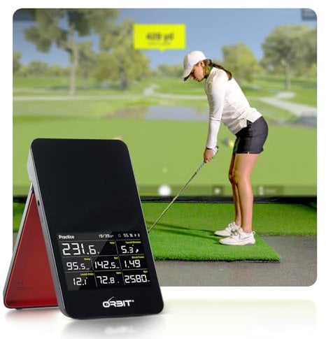OPTISHOT Orbit Golf Simulator and Launch Monitor Golf Simulators for Home Orion Software - Golf Launch Monitor - 20 Courses and 3 Practices Ranges Included