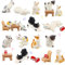 Cobee 10 Stück Puppenhaus Mini Katzenfiguren,1:12 realistische Kätzchenfiguren Kuchenaufsatz Miniatur Tierstatuen Ornamente für Zuhause Landschaftsdekorationen Partygeschenke