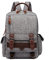 DORRISO Classico Zaino Uomo Vintage Borsa sul Petto per 10.9 Pollici iPad con Maniglia Borsa a Tracolla Convertibile per Viaggio Casuale Shopping Impermeabile Zaino Monospalla Backpack Grigio