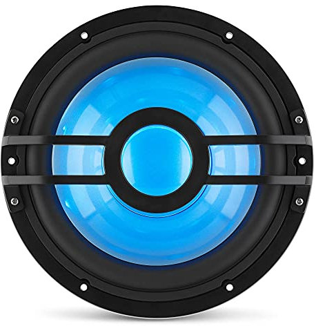 Clarion CMSP-101RGB-4 Subwoofer marino da 10 con LED RGB, singolo 4 Ohm, 250 Watt
