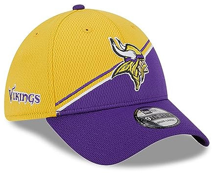 New Era NFL Minnesota Vikings Official 2023 Sideline Colorway 39THIRTY Stretch Fit Cap, Größe :S/M