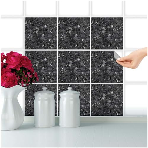 FoLIESEN - Adesivi per piastrelle 20x20 cm | Adesivi murali autoadesivi per bagno e cucina I Resistenti ai graffi e rimovibili | 40 Decalcomania per piastrelle, .: