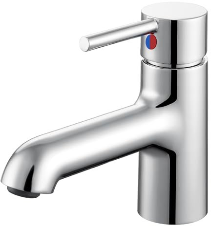 Auralum Robinet de salle de bain, hauteur 134 mm (Chromé)
