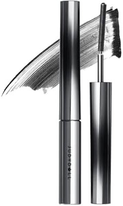 Iron Wand Mascara, Judy Doll 3d Curling Iron Wand Mascara, Starke Mascara Im Eisen-Look, Ristleless Metall-Mascara-Bürste, Dauerhaft, Kein Abblättern, Kein Verklumpen, Wischfest (B,Black)