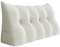 Johnear Keilkissen Lesekissen für Bett und Sofa Lehnenkissen Weißer Samt Kissen 140cm, Rückenkissen Kopfteil Bett Rückenlehne Großes Dreieckiges Lendenkissen