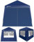 CASARIA® Pavillon Pop-Up 3x3m inkl. 4X Seitenteile Farbauswahl UV-Schutz 50+ inkl. Tasche wasserdicht faltbar Faltpavillon Zelt Festival Capri Blau