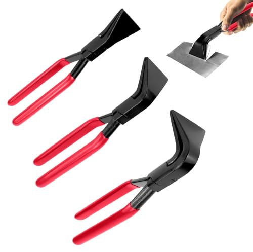 Falzzange Blech 3tlg 0° 45° 90° Professionelle Abkantzange Biegezange Für Präzises Falzen Blechzange Blechbieger Abfalzen Werkzeug Ideal Für Metall Und Blechbearbeitung (Set,Rot)