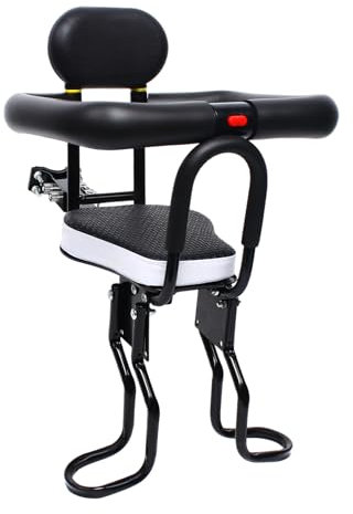 ARBGO Fahrradkindersitz Fahrradsitz Kinder Vorne mit Sicherheitsgurt Weiche Rückenlehne,Kindersitz Abnehmbares Tragbar für kindersitz 15 und 36 kg, Schwarz