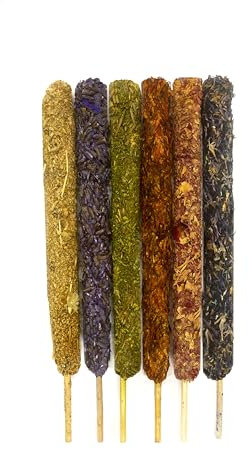 Farbenwald - Räucherset 6-teilig, enthält Lavendel, Rosmarin, Saffran, Rose, Tibetische Blumen und Hawan