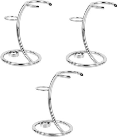 Healeved 3stücke Edelstahl Rasiermesser Halter Mit Rutschfester Basis Stilvoller Shaving Rack Für Rasierer Und Rasierpinsel Für Bad Und Bartpflege