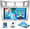 Hikity 2G 64G Android 15 Autoradio Für Toyota Yaris/Vizi 2005-2011 mit Wireless Carplay Android Auto,9 Zoll Touchscreen Auto Radio mit GPS Navi Bluetooth WiFi RDS EQ FM 2USB SWC MIC Rückfahrkamera