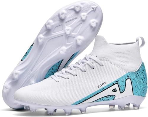 Kmrlofiy Fotbollsskor Herr Utomhussportskor Spike Dobbar Professionella Futsalskor Unisex Träningsskor (KBA-K21, 46EU)