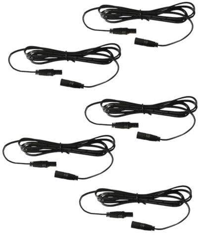 Extension Cable Wire 5 Pack For Use With Our LED Decking Kits 1m / 3.3ft 2 Pin With Male and Female Connectors IP67 Waterproof Ground Wall Plinth Deck Light Outdoor Garden Bathroom Kitchen