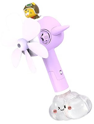 VICASKY fan giocattolo funlicht giocattoli estivi per bambini soffiatore portatile giocattoli per bambini sparabolle elettrico macchina della bolla del ventilatore plastica Viola,porpora