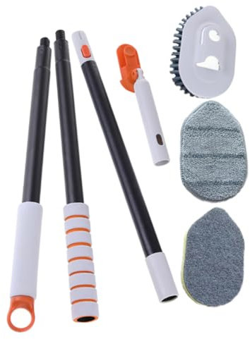 Hoement Badezimmer-fliesenschrubber Bodenbürste Mit Ausziehbarem Griff Reinigungsbürste Für Fliesen Und Ecken Multifunktionales Haushaltsreinigungsset