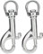 2Pcs Single Ended Bolts Hook Spring Loaded Snap Rotating Hooks, 360° Rotation, 65mm for Diving, Fishing, Boating, Keychains, Marine Grade 316 Stainless Steel