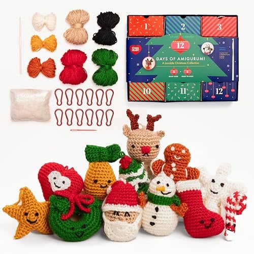 Red Heart Adventskalender-Garn, mehrfarbig, 1 Packung mit 412 g, 100% Acryl, Kammgarn Nr. 4 (Medium), Stricken/Häkeln