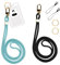 DIKEBAO 2 Stück Schlüsselanhänger Band Schlüsselanhänger Lanyard aus Polyester Umhängeband Nachhaltige Schlüsselanhänger Band Schlüsselband mit Karabiner Flyeralarm Schlüsselband (Schwarz + Blau)