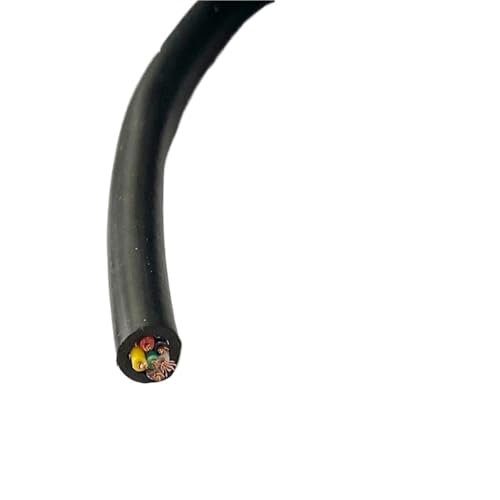 XIAOCLI 6 Core Six Pins 100 Meters 18AWG 0.75mm2 Control Signal Wire Black Cable Insulated Copper Wiring Multi-core Shielded RVV
