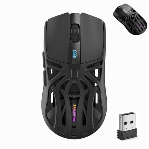 SHARE SUNSHINE Wireless Gaming Mouse Bluetooth Tri Mode Skeleton RGB Lighting Mechanical Ergonomic Silent Quiet for PC Laptop Computer MacBook Air/Pro Tablet PS4 PS5 Xbox Steam Women Men Gamer Gift