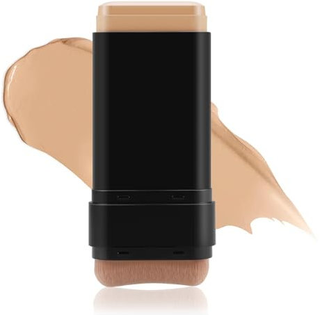 Boobeen Full Coverage Foundation Stick, Cream Foundation Makeup mit Pinsel, Longwear Concealer und Contour Stick mit mattem Finish zum Abdecken von Unreinheiten