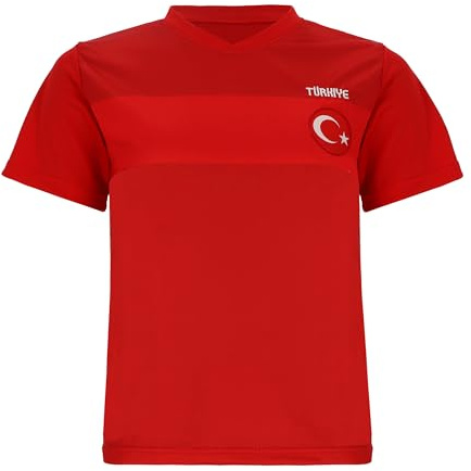 Türkei Sport Trikot - Fußball WM EM Fan Shirt Oberteil Türkiye - Rot