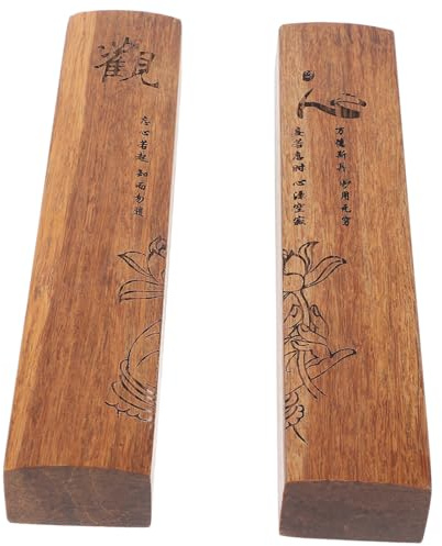 jojofuny 2stücke Briefbeschwerer Aus Holz Für Kalligrafie Rechteckig Robust Und Langlebig Mit Abgerundeten Kanten Als Schreibtischdekoration Und Geschenk Für Kalligrafie-begeisterte