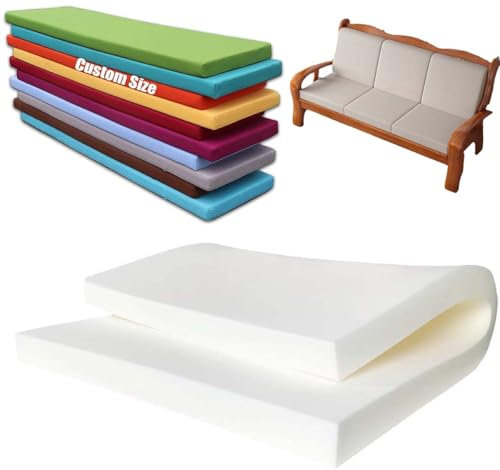 Espuma de alta densidad de tamaño personalizado para cojines, sofás, bancos, camas, asientos, autocaravanas, acolchado de espuma para interiores y exteriores (20 cm de grosor)