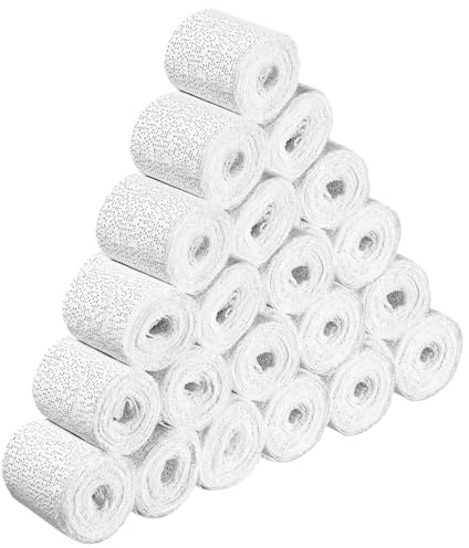 LOLYSIC 22 Rollen Gipsbinden Set Babybauch Gipsbinden zum Basteln 5cm x 270cm Gipsbinde Gipstuch für Gipsabdruck Bauch Verband Gipsabdruck Babybauch Binden zum Basteln Modellbau-Weiß