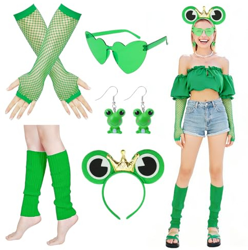 NebulaGlam 4 Stück Frosch Kostüm Erwachsene Frosch Haarreif Frosch Haarschmuck