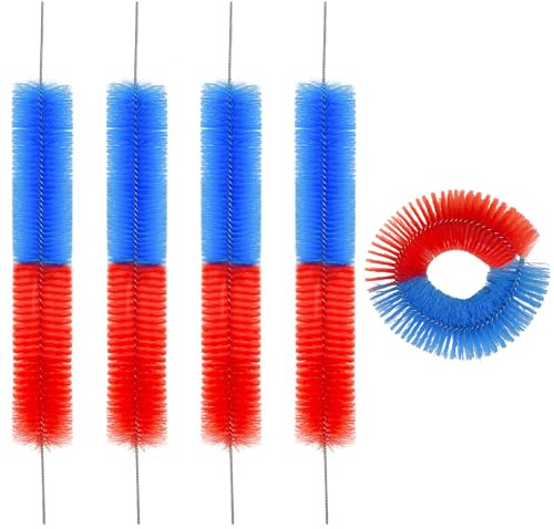 4 Stück Fahrradputzringe, Nabenputzringe, 320 * 220 * 40mm, Fahrrad Naben-Putzringe, Blau und Rot abwechselnd, Nabenputzer