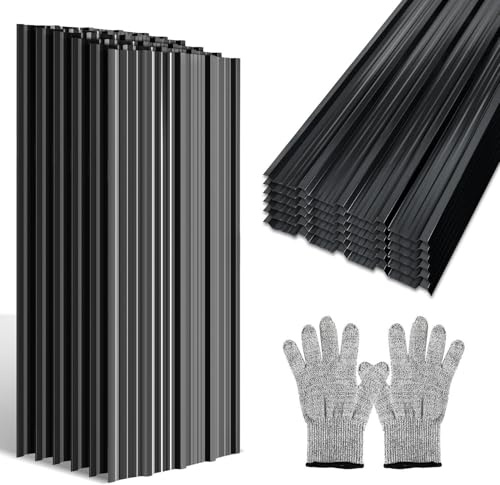 Profilblech Trapezblech 24er Set 14m² Dachplatten - Anthrazit | Verzinkte Metallbleche; witterungsbeständig & korrosionsgeschützt; für Dach, Wand & Zaun; einfache Montage; Trapezprofil