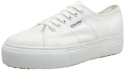 Superga Women's 2790 acotw Linea Up and Down Sneaker, White 901 White, 3.5 UK